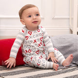 X's & O's Baby Boy Cotton Romper - HoneyBug 