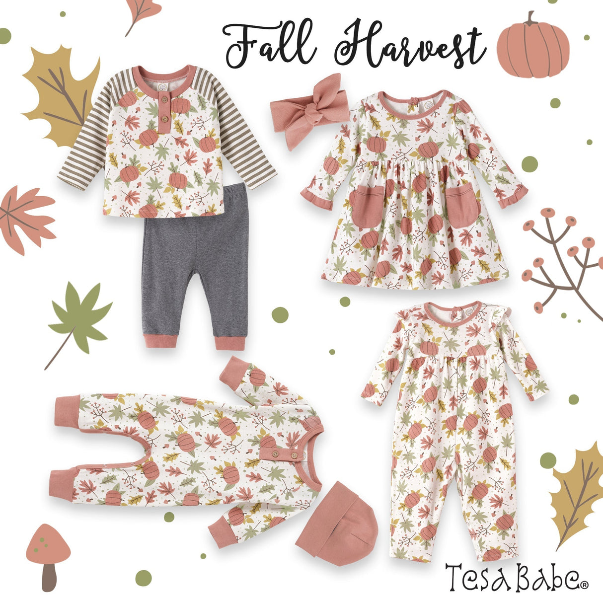 Fall Harvest Set in Bamboo/Cotton - HoneyBug 