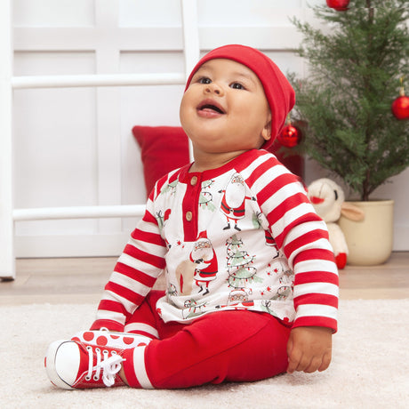 Christmas Santa Bamboo Cotton Boys Set - HoneyBug 