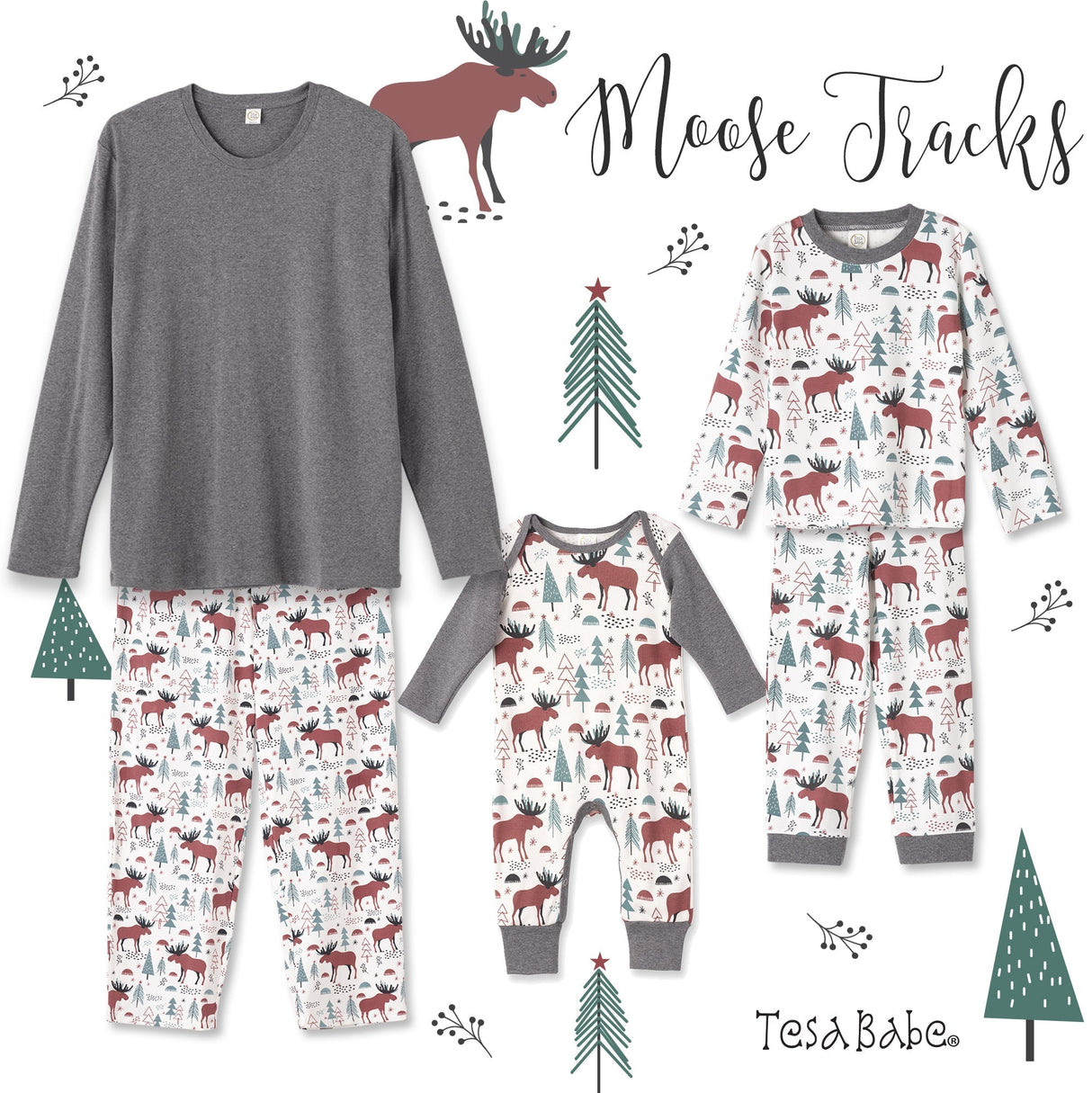 Moose Tracks Romper - HoneyBug 