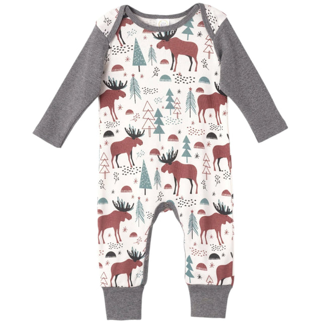 Moose Tracks Romper - HoneyBug 