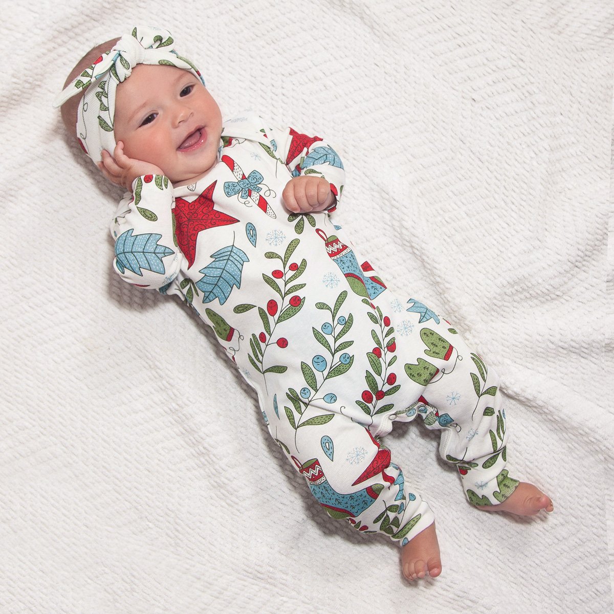 Christmas Fancy Romper - HoneyBug 