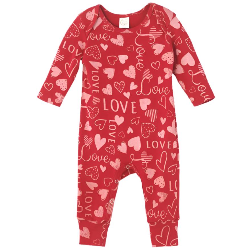 Heart Love Romper - HoneyBug 