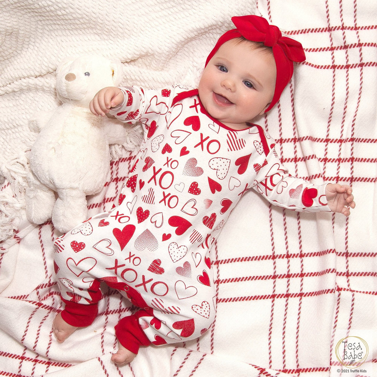 Hearts & Hugs Romper - HoneyBug 