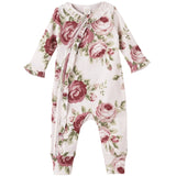 Cabbage Rose Zippered Romper