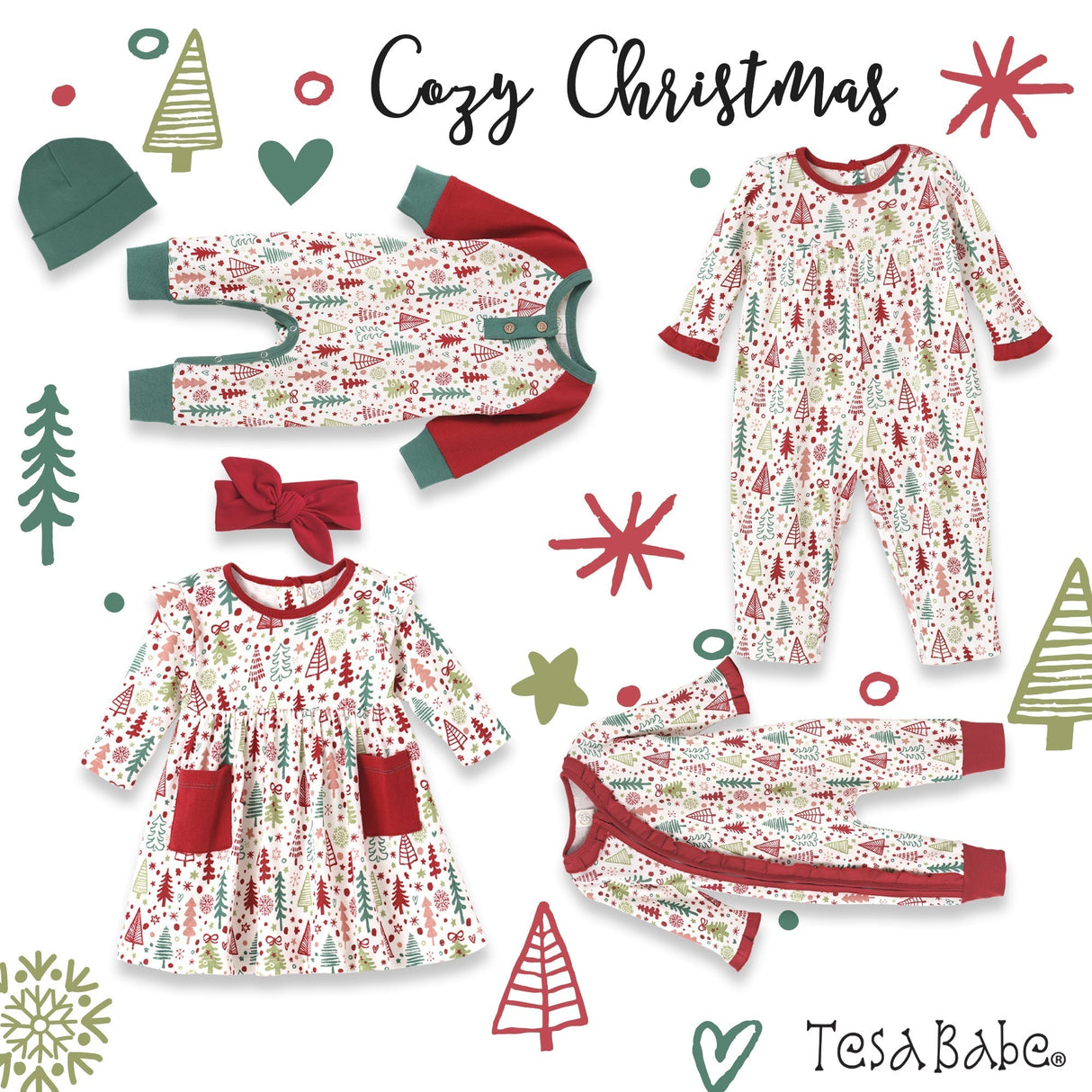 Cozy Christmas Bamboo Dress - HoneyBug 