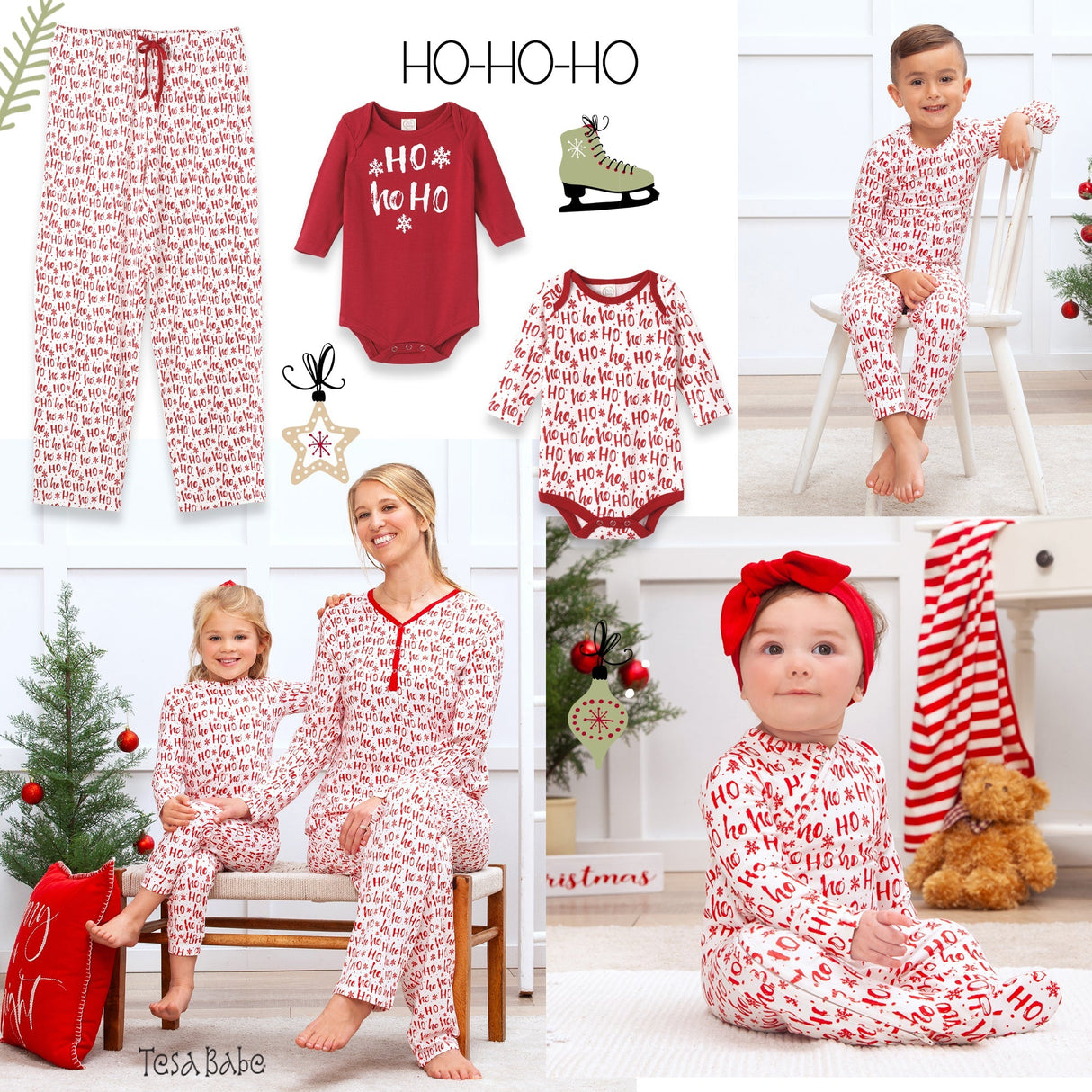 Christmas Bamboo Zipper Romper Ho-Ho-Ho - HoneyBug 
