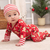 Christmas Collage Bamboo Zipper Romper - HoneyBug 