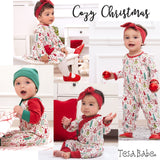 Cozy Christmas Henley Bamboo Romper - HoneyBug 