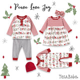 Christmas Peace-Love-Joy Bamboo Romper - HoneyBug 