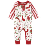 Tis The Season Henley Bamboo Romper - HoneyBug 