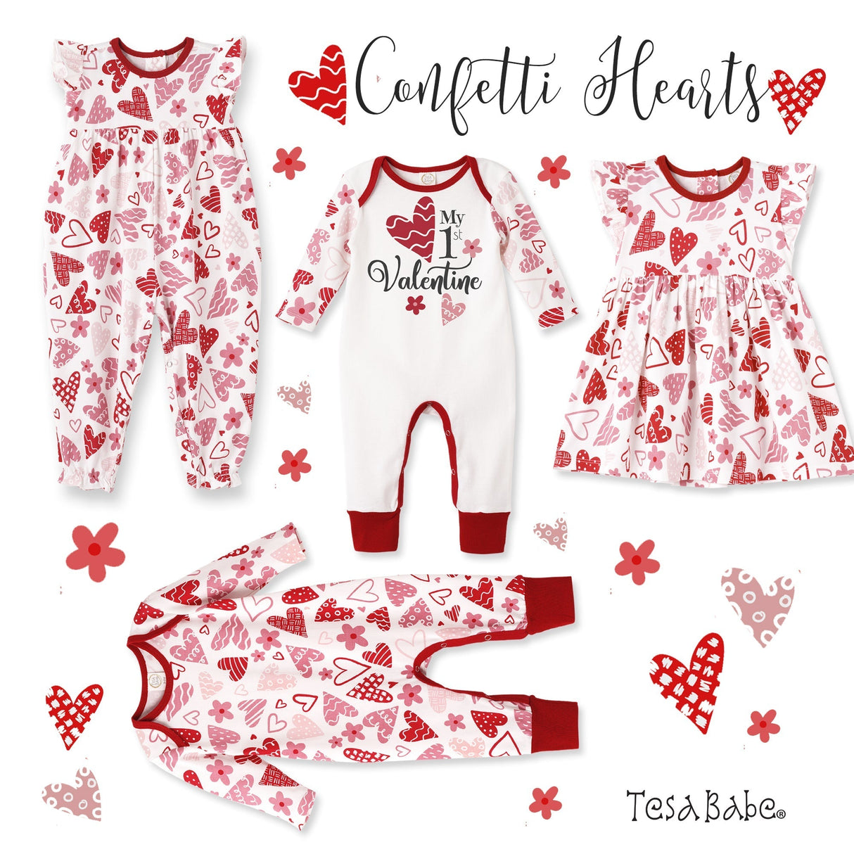 Hearts Girl's Pajama Set - HoneyBug 