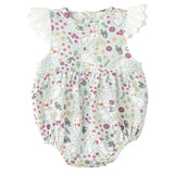 Bunny Garden Baby Romper – Flutter Sleeve One-Piece