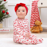 Christmas Bamboo Zipper Romper Ho-Ho-Ho - HoneyBug 