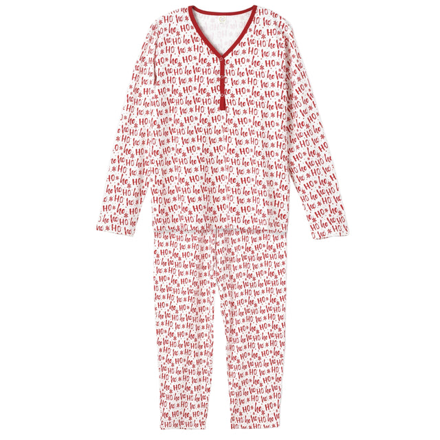 Christmas Bamboo Women's Pajama Set Ho-Ho-Ho - HoneyBug 