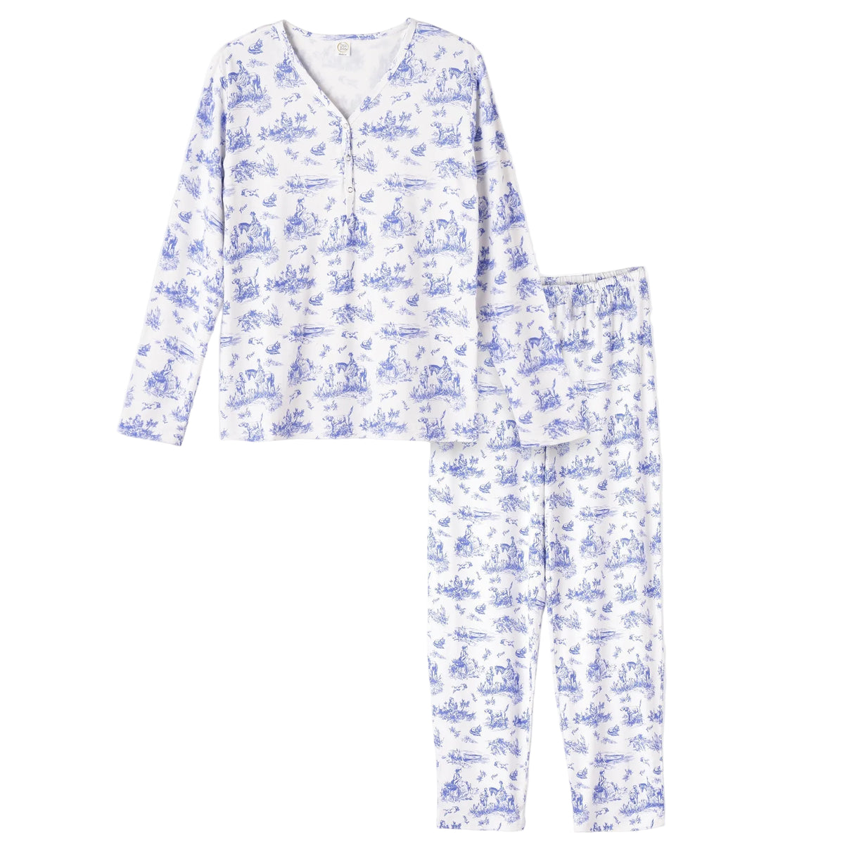 Toile de Jouy Bamboo Women's Pajama Set