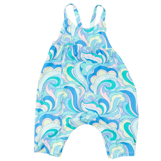 Tie Back Romper - Swirls - HoneyBug 