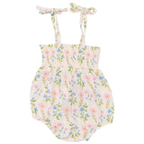 Tie Strap Smocked Bubble - Simple Pretty Floral