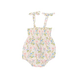 Tie Strap Smocked Bubble - Simple Pretty Floral