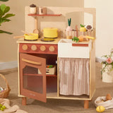 Tiny Land® Modern & Versatile Wooden Kids Play Kitchen - HoneyBug 