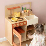 Tiny Land® Modern & Versatile Wooden Kids Play Kitchen - HoneyBug 