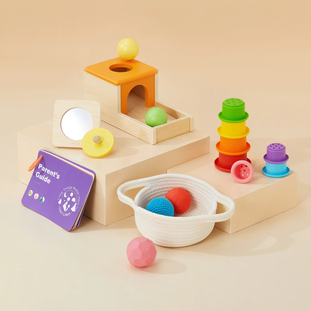 Tiny Land® Montessori Toys Set for Newborns (6-9 month)