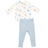 Tmh Set With Roll Over Cuff Pant - Cute Ocean