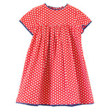 Toddler Amy Dress with Lace Trim | Flowers in Brilliant Red - HoneyBug 