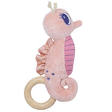Pink Seahorse Teething Rattle - HoneyBug 