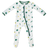 Tropical Palms Zippered Footie - HoneyBug 