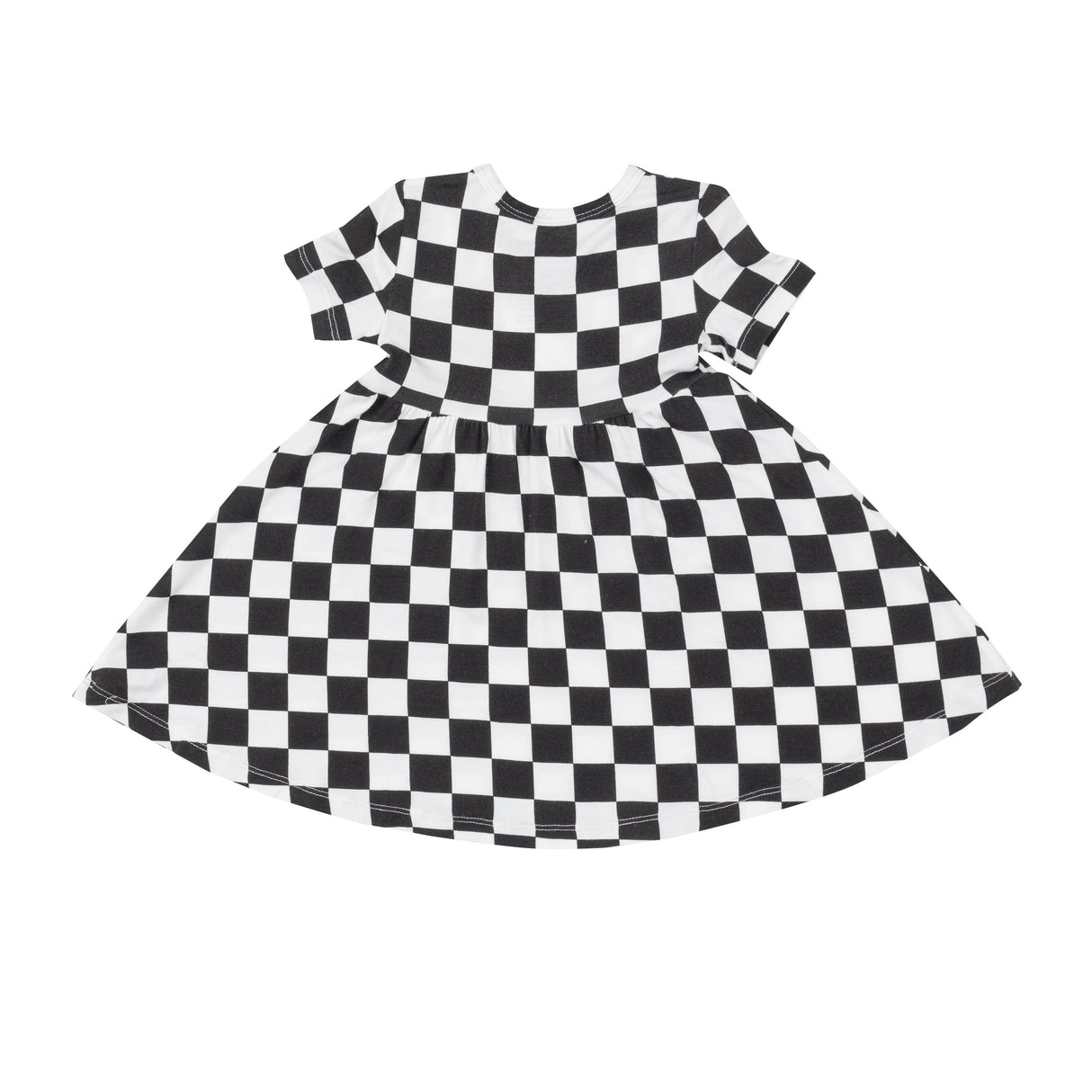 Twirly S/S Dress - Checkerboard - HoneyBug 