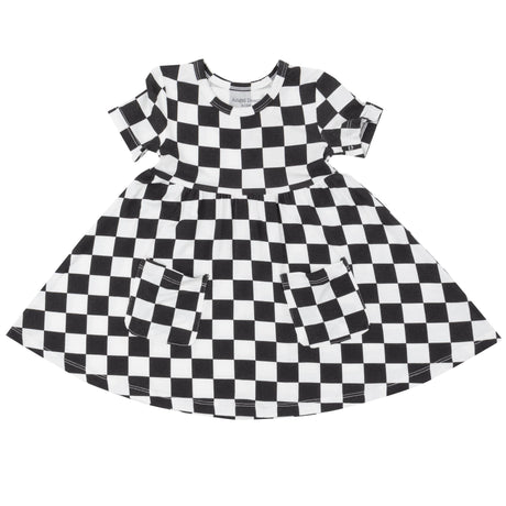 Twirly S/S Dress - Checkerboard - HoneyBug 