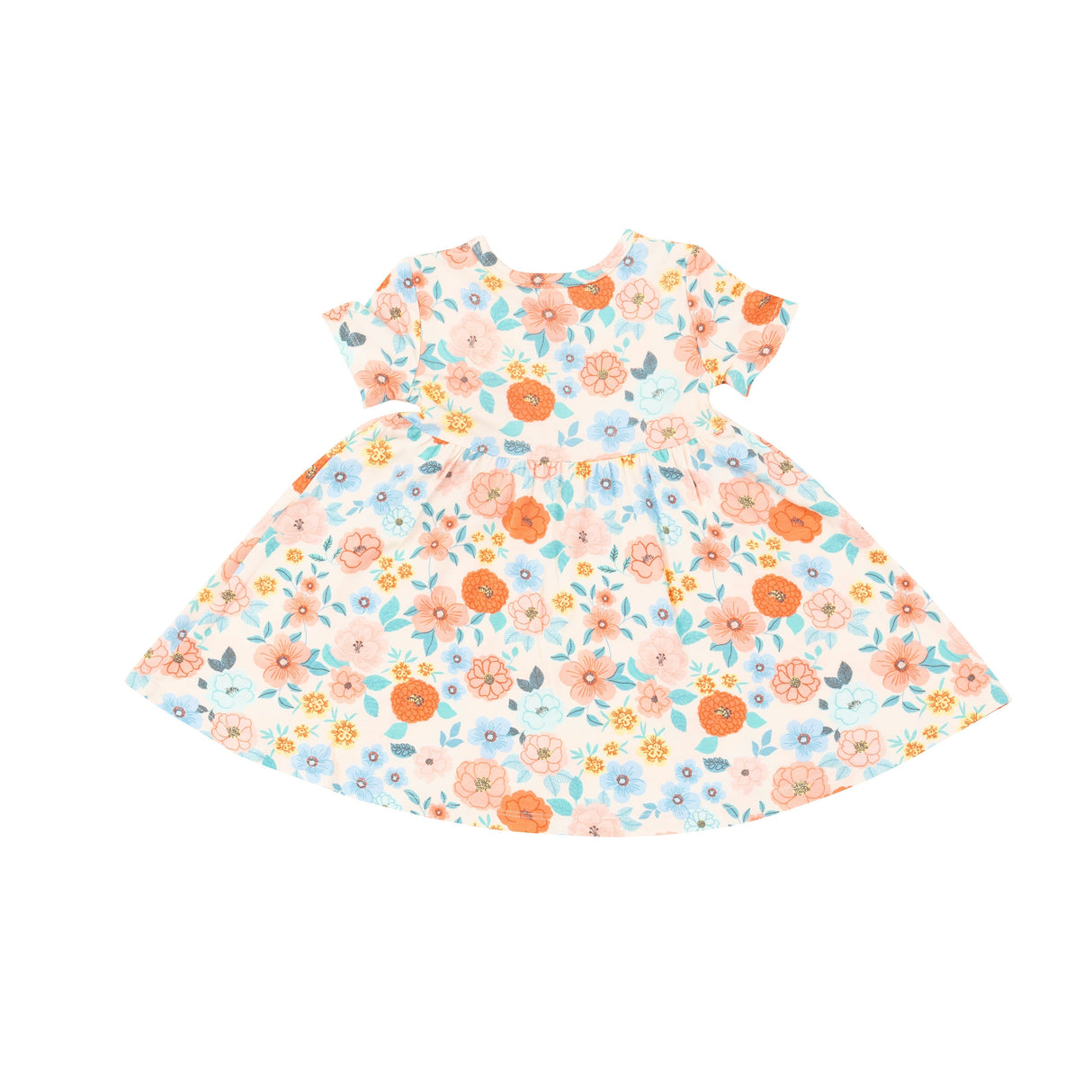 Twirly S/S Dress - Flower Cart - HoneyBug 