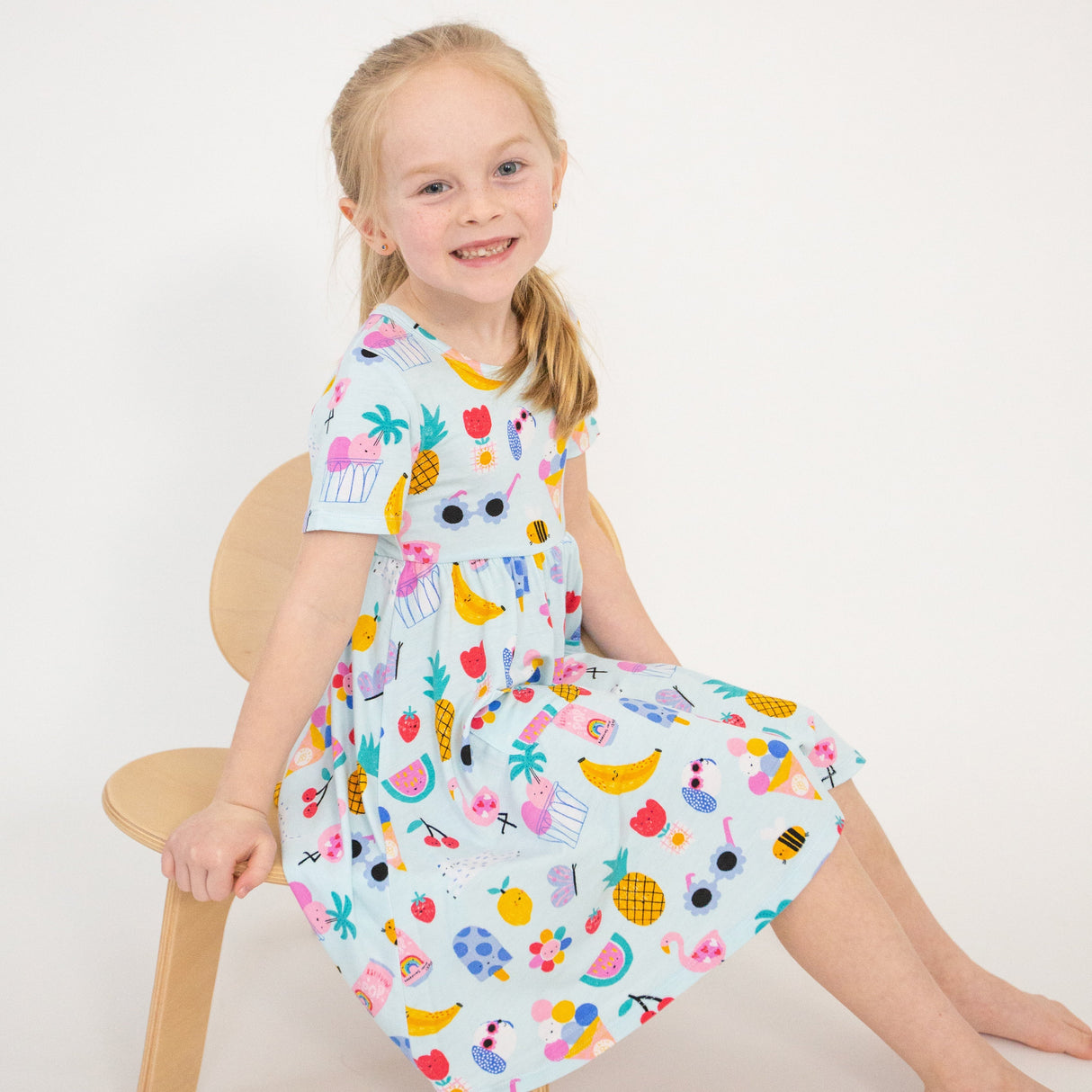 Twirly S/S Dress - Ice Cream Giggles - HoneyBug 