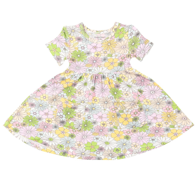 Twirly S/S Dress - Mixed Retro Floral - HoneyBug 