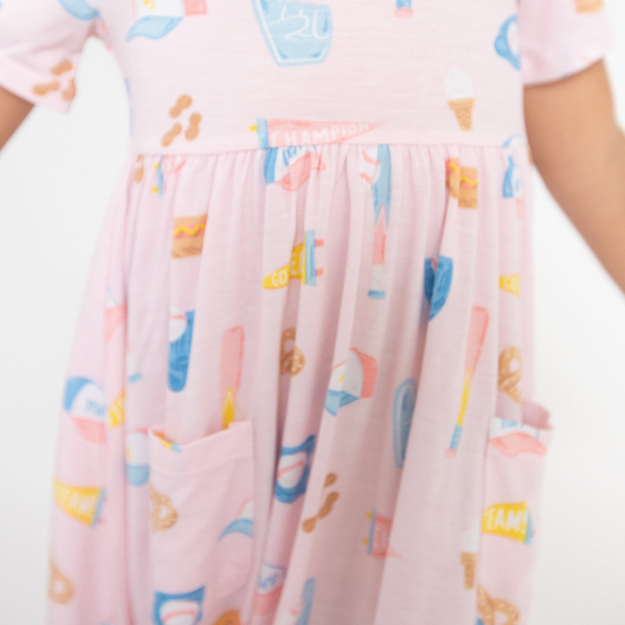 Twirly S/S Dress - Softball - HoneyBug 