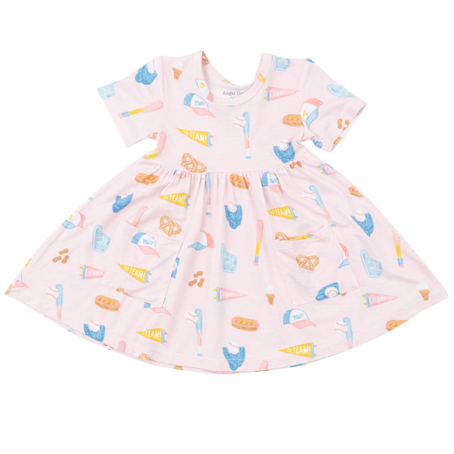 Twirly S/S Dress - Softball - HoneyBug 