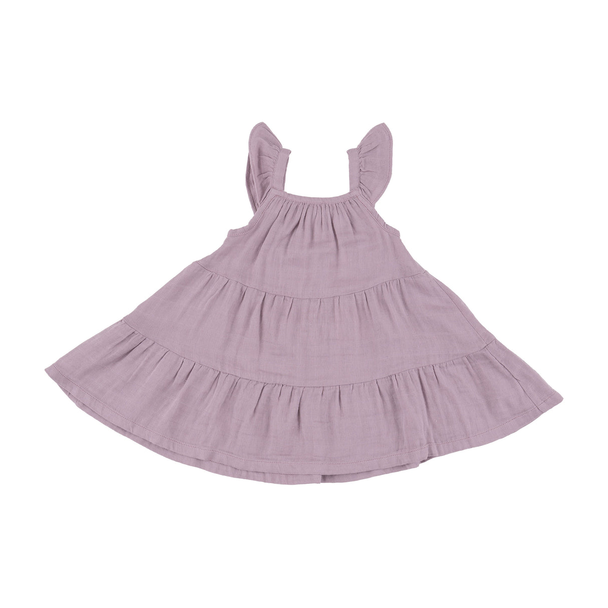 Twirly Sundress & Diaper Cover - Dusty Lavender Solid Muslin - HoneyBug 