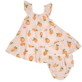 Twirly Sundress & Diaper Cover - Peaches