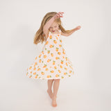 Twirly Sundress & Diaper Cover - Peaches