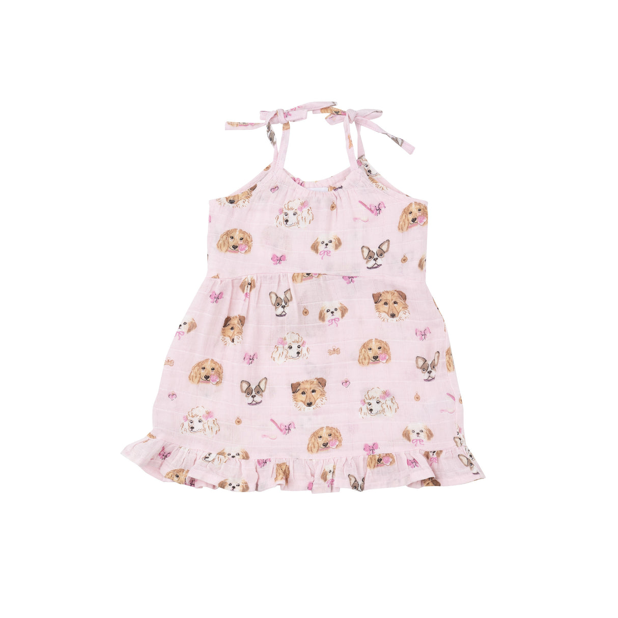 Twirly Tank Dress & Diaper Cover - Pretty Puppy Faces - HoneyBug 