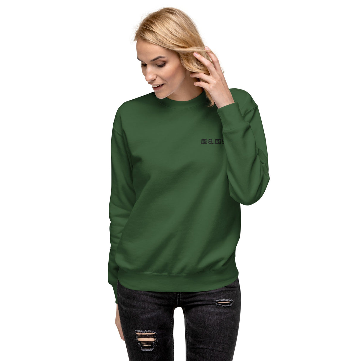 Mama. Embroidered |  Premium Adult Sweatshirt - HoneyBug 