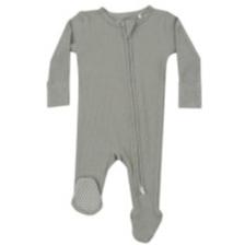 2 Way Zipper Footie - Solid Dried Sage