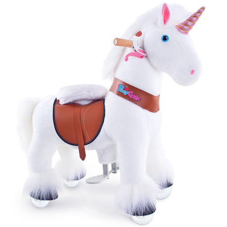 Model U Unicorn Ride-On Toy Age 3-5 White - HoneyBug 