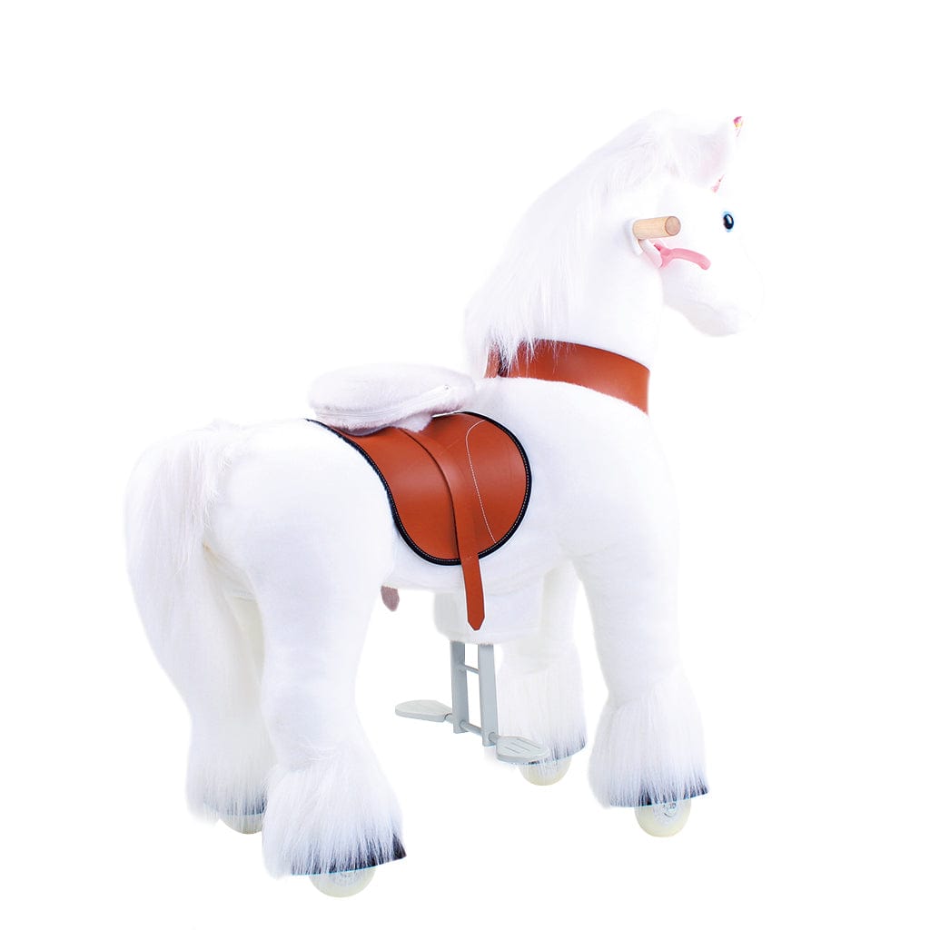 Model U Unicorn Ride-On Toy Age 3-5 White - HoneyBug 