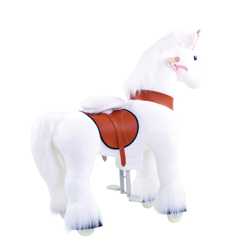 Model U Unicorn Ride-On Toy Age 3-5 White - HoneyBug 