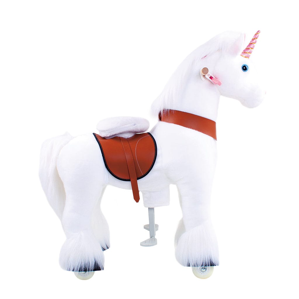 Model U Unicorn Ride-On Toy Age 3-5 White - HoneyBug 