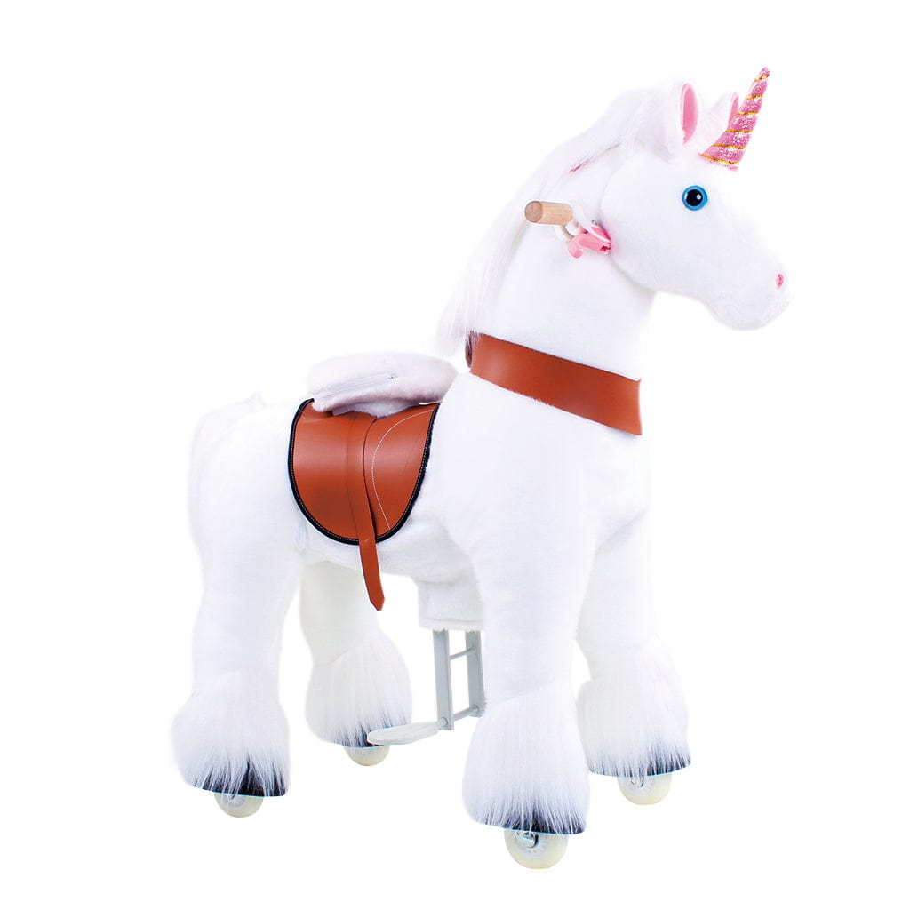 Model U Unicorn Ride-On Toy Age 3-5 White - HoneyBug 