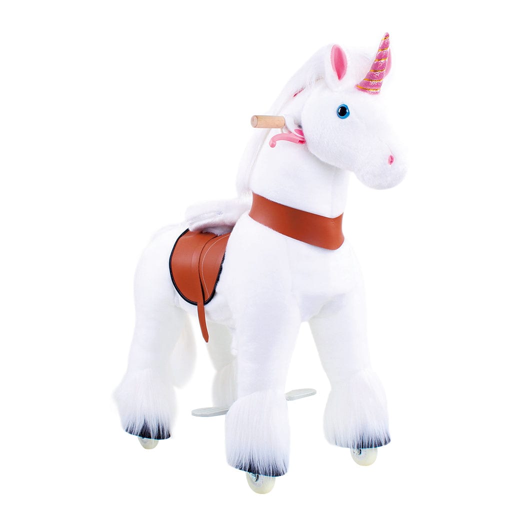 Model U Unicorn Ride-On Toy Age 3-5 White - HoneyBug 