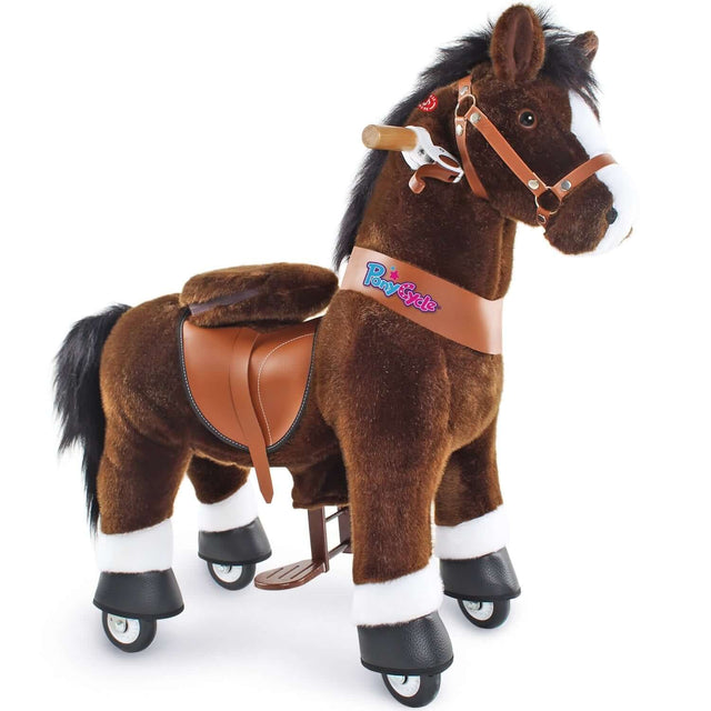 Model U Ride On Horse Toy Age 3-5 Chocolate - HoneyBug 